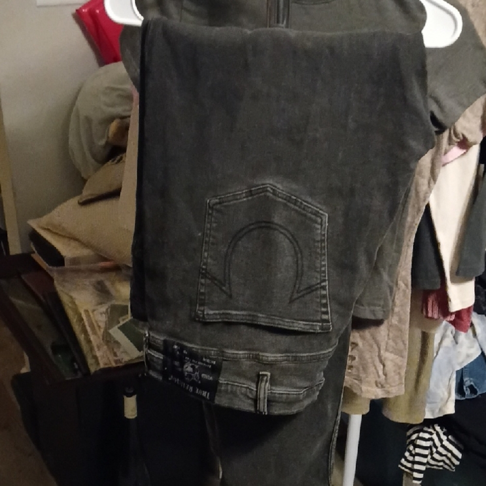 True Religion Charcoal Bootcut Jeans